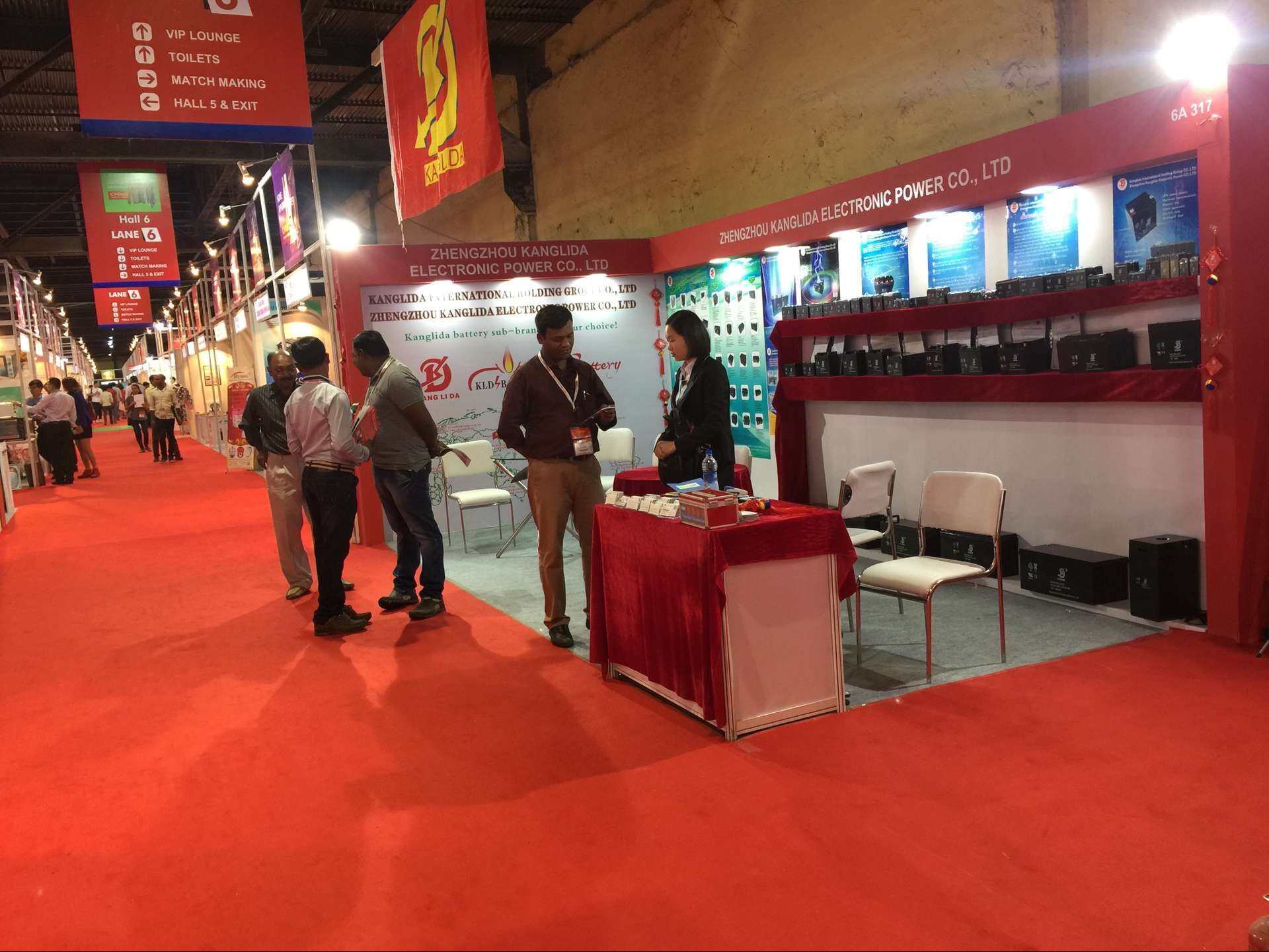 kanglida lead acid battery on exhibition in India Mumbai